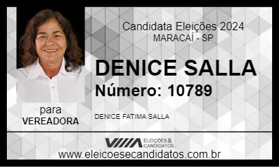 Candidato DENICE SALLA 2024 - MARACAÍ - Eleições