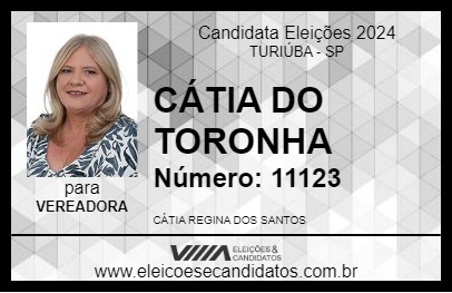 Candidato CÁTIA DO TORONHA 2024 - TURIÚBA - Eleições