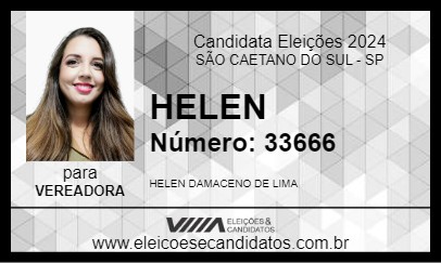 Candidato HELEN 2024 - SÃO CAETANO DO SUL - Eleições