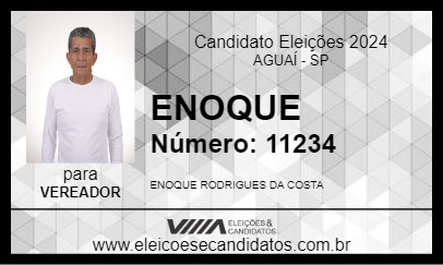 Candidato ENOQUE 2024 - AGUAÍ - Eleições