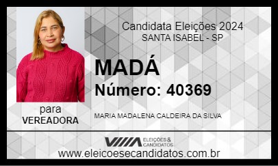 Candidato MADÁ 2024 - SANTA ISABEL - Eleições