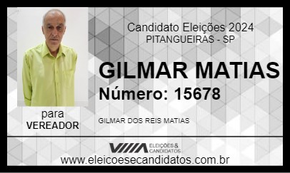 Candidato GILMAR MATIAS 2024 - PITANGUEIRAS - Eleições