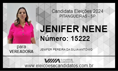 Candidato JENIFER NENE 2024 - PITANGUEIRAS - Eleições