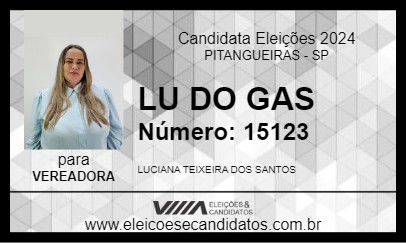 Candidato LU DO GAS 2024 - PITANGUEIRAS - Eleições