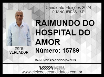 Candidato RAIMUNDO DO HOSPITAL DO AMOR 2024 - PITANGUEIRAS - Eleições