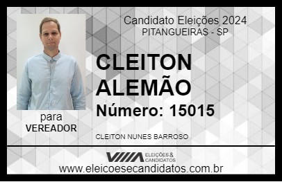 Candidato ALEMÃO (CARLITO S LANCHES) 2024 - PITANGUEIRAS - Eleições