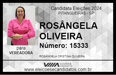 Candidato ROSÂNGELA OLIVEIRA 2024 - PITANGUEIRAS - Eleições