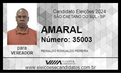 Candidato AMARAL 2024 - SÃO CAETANO DO SUL - Eleições