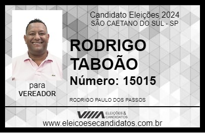 Candidato RODRIGO TABOÃO 2024 - SÃO CAETANO DO SUL - Eleições