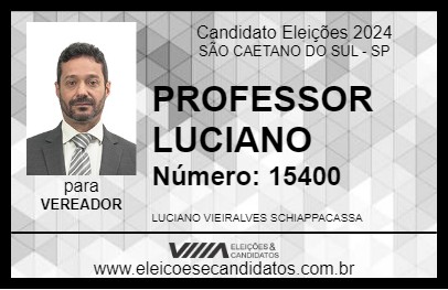 Candidato PROFESSOR LUCIANO 2024 - SÃO CAETANO DO SUL - Eleições