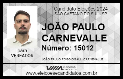 Candidato JOÃO PAULO CARNEVALLE 2024 - SÃO CAETANO DO SUL - Eleições