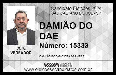 Candidato DAMIÃO DO DAE 2024 - SÃO CAETANO DO SUL - Eleições