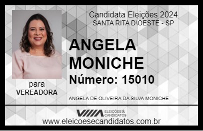 Candidato ANGELA MONICHE 2024 - SANTA RITA D\OESTE - Eleições