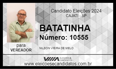 Candidato BATATINHA 2024 - CAJATI - Eleições