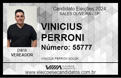 Candidato VINICIUS PERRONI 2024 - SALES OLIVEIRA - Eleições