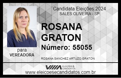 Candidato ROSANA GRATON 2024 - SALES OLIVEIRA - Eleições