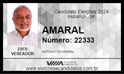 Candidato AMARAL 2024 - PARAPUÃ - Eleições