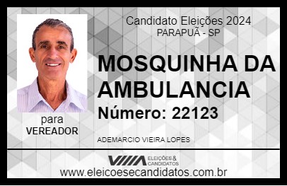 Candidato ADEMÁRCIO MOSQUINHA 2024 - PARAPUÃ - Eleições