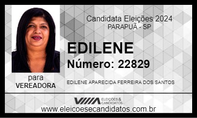 Candidato EDILENE 2024 - PARAPUÃ - Eleições