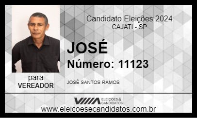 Candidato JOSÉ 2024 - CAJATI - Eleições