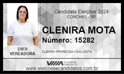 Candidato CLENIRA MOTA 2024 - CONCHAS - Eleições