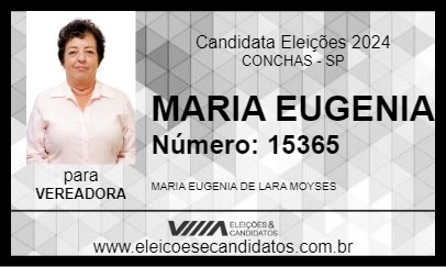 Candidato MARIA EUGENIA 2024 - CONCHAS - Eleições