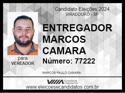 Candidato ENTREGADOR MARCOS CAMARA 2024 - VIRADOURO - Eleições