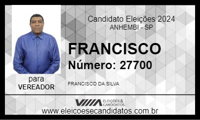 Candidato FRANCISCO 2024 - ANHEMBI - Eleições