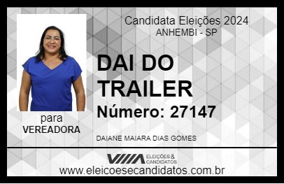 Candidato DAI DO TRAILER 2024 - ANHEMBI - Eleições