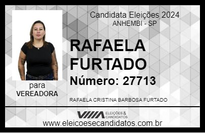 Candidato RAFAELA FURTADO 2024 - ANHEMBI - Eleições