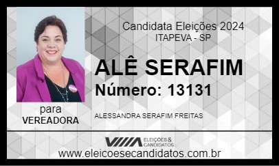 Candidato ALÊ SERAFIM 2024 - ITAPEVA - Eleições