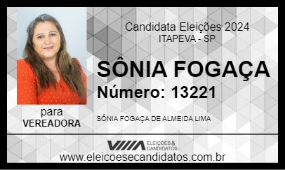 Candidato SÔNIA FOGAÇA 2024 - ITAPEVA - Eleições