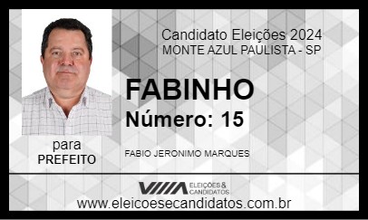 Candidato FABINHO 2024 - MONTE AZUL PAULISTA - Eleições