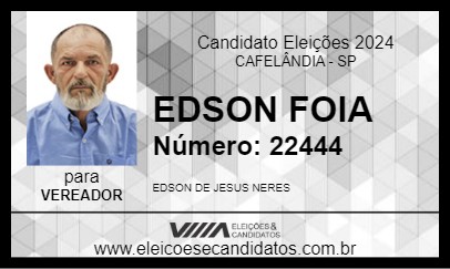 Candidato EDSON FOIA 2024 - CAFELÂNDIA - Eleições