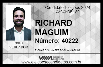 Candidato RICHARD MAGUIM 2024 - CACONDE - Eleições