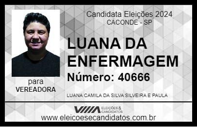 Candidato LUANA DA ENFERMAGEM 2024 - CACONDE - Eleições