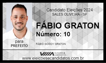 Candidato FÁBIO GRATON 2024 - SALES OLIVEIRA - Eleições