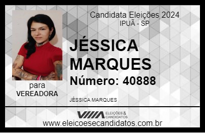 Candidato JÉSSICA MARQUES 2024 - IPUÃ - Eleições