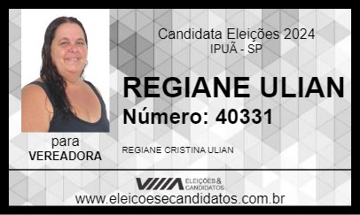 Candidato REGIANE ULIAN 2024 - IPUÃ - Eleições