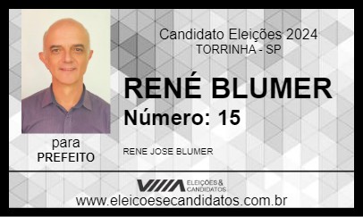 Candidato RENÉ BLUMER 2024 - TORRINHA - Eleições