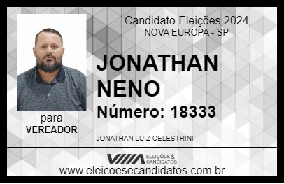 Candidato JONATHAN NENO 2024 - NOVA EUROPA - Eleições