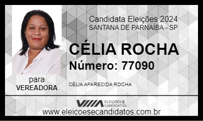 Candidato CÉLIA ROCHA 2024 - SANTANA DE PARNAÍBA - Eleições