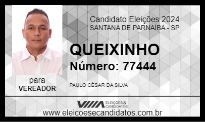 Candidato QUEIXINHO 2024 - SANTANA DE PARNAÍBA - Eleições