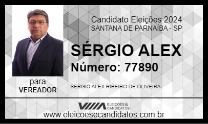 Candidato SÉRGIO ALEX 2024 - SANTANA DE PARNAÍBA - Eleições