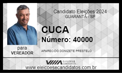 Candidato CUCA 2024 - GUARANTÃ - Eleições