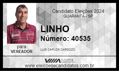 Candidato LINHO 2024 - GUARANTÃ - Eleições