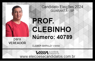 Candidato PROF. CLEBINHO 2024 - GUARANTÃ - Eleições