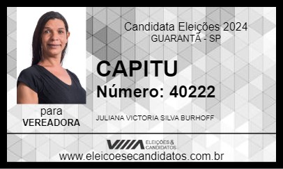 Candidato CAPITU 2024 - GUARANTÃ - Eleições