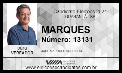 Candidato MARQUES 2024 - GUARANTÃ - Eleições