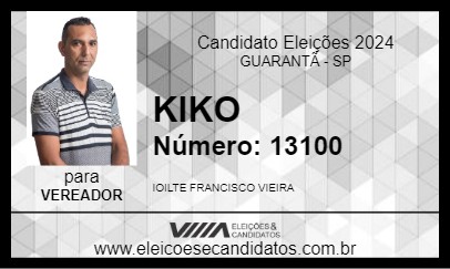 Candidato KIKO 2024 - GUARANTÃ - Eleições